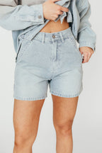 Jayme Shorts in Denim/White