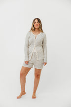 Rori Maternity Pajama Set in Ivory - Bump Friendly