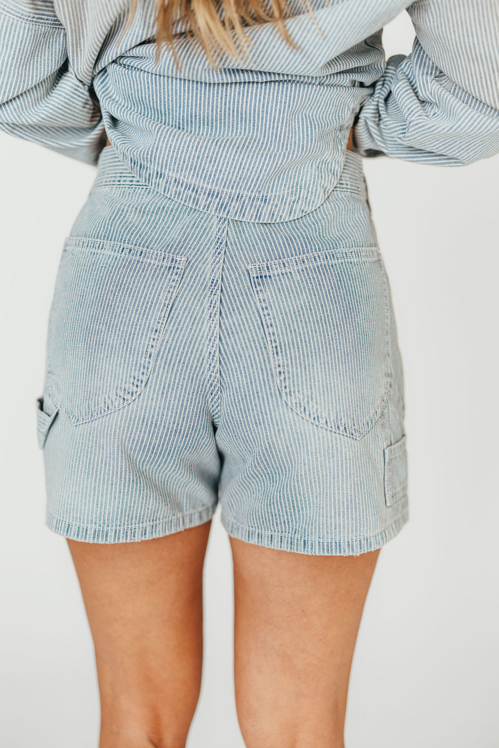 Jayme Shorts in Denim/White