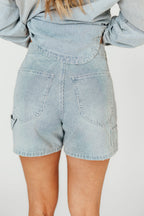 Jayme Shorts in Denim/White