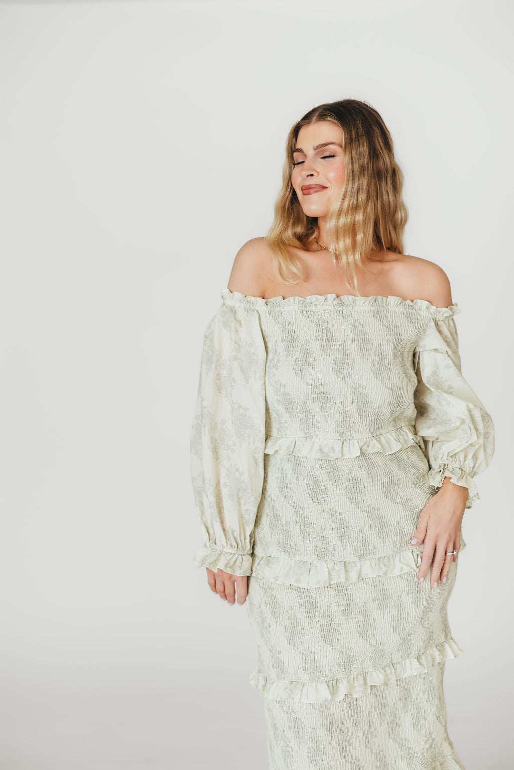 The Chloe Midi Dress in Sage - Bump Friendly *Final-Sale*