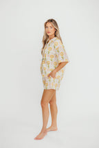 Catarina 100% Cotton Shirt & Shorts Set in Floral *Final-Sale*