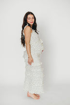 Harley Maxi Dress in Gray Floral - Bump Friendly *Final-Sale*