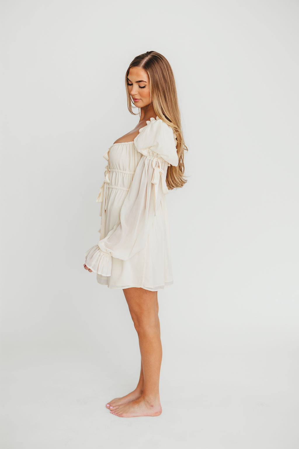 Macbeth Mini Dress in Cream