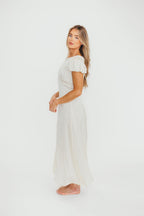 Perla Polka Dot Midi Dress in Ivory