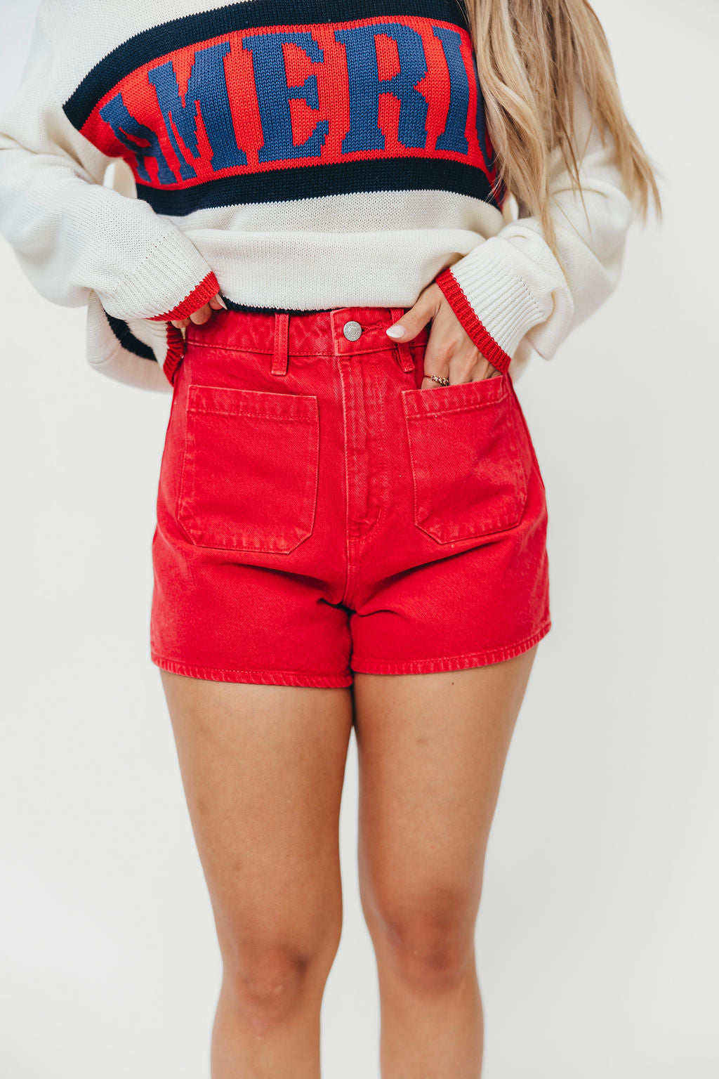 ROLLAS Mirage Short with Sailor Pockets in Red *Final-Sale*