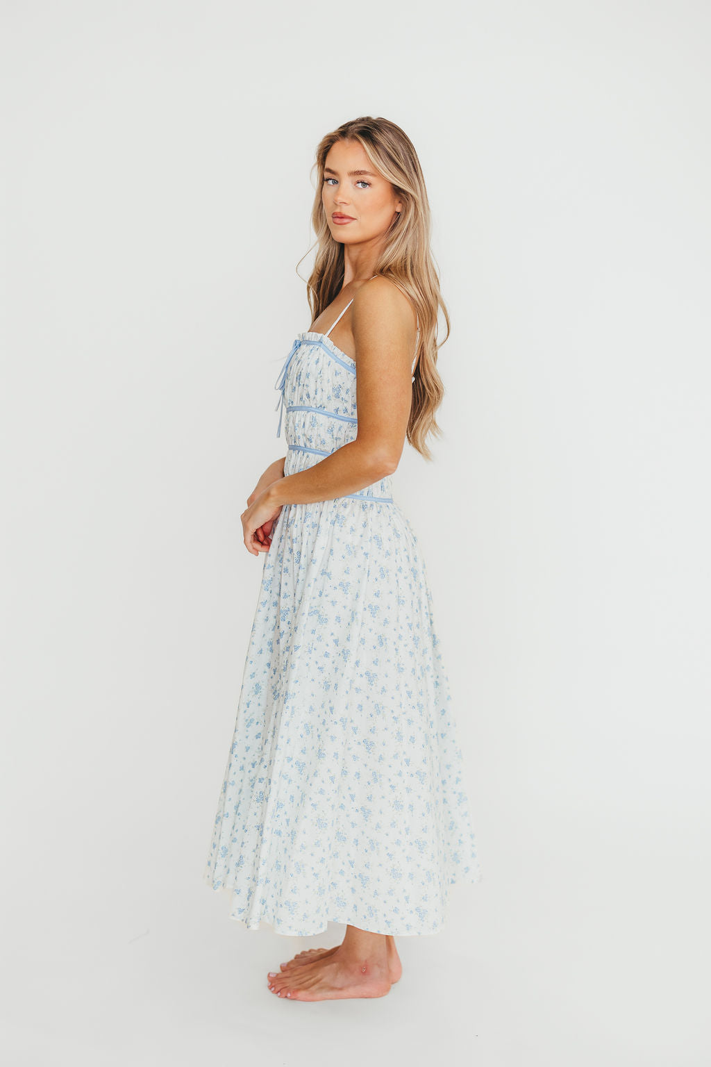 Vanessa Midi Dress in Blue *Final-Sale*