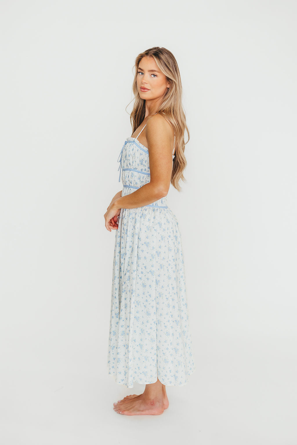 Vanessa Midi Dress in Blue *Final-Sale*