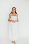 Marisol Bubble Maxi Dress in Off-White *Final-Sale*