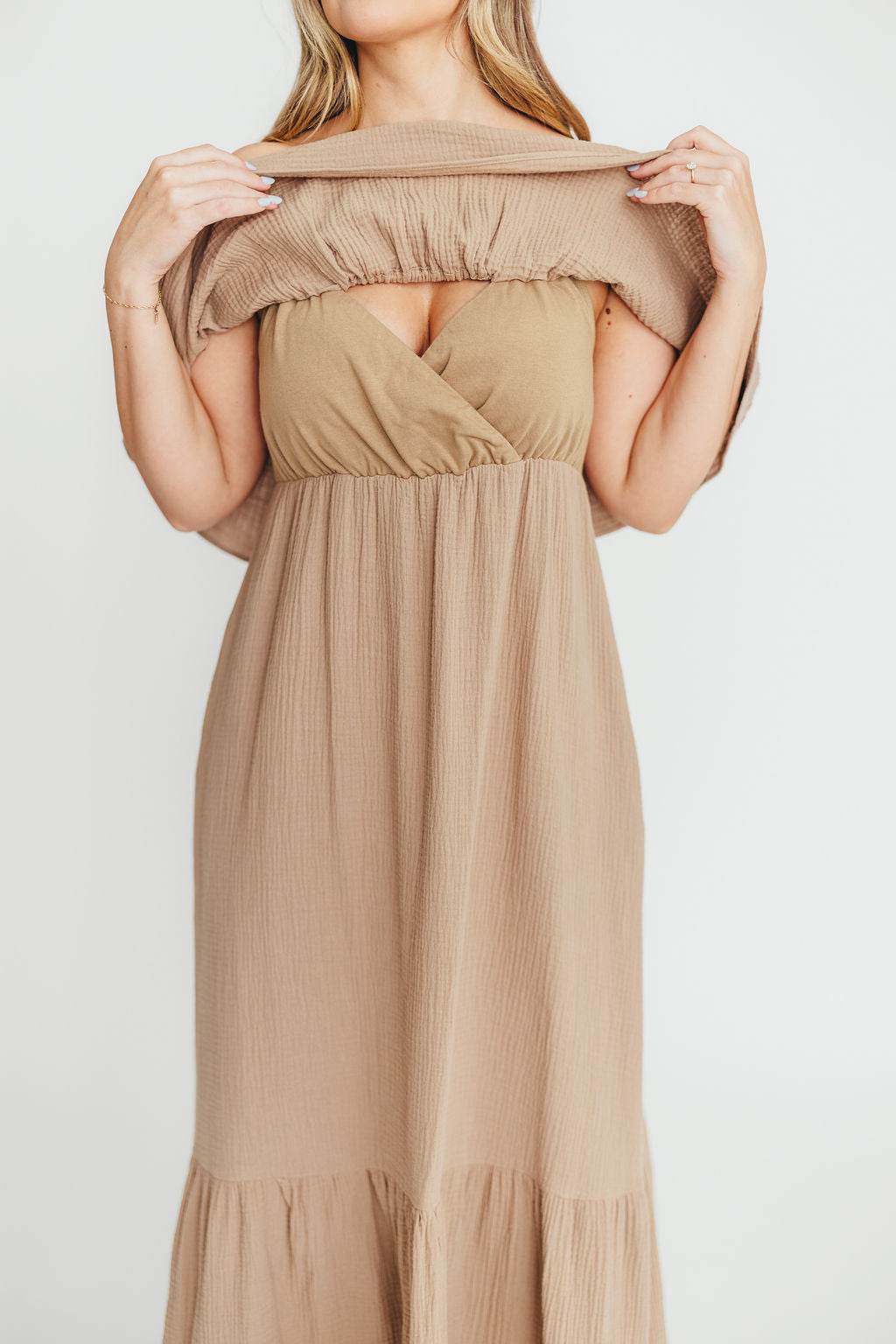 Josie 100% Cotton Maxi Dress in Dry Thyme - Bump & Nursing Friendly *Final-Sale*