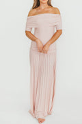 The Lennox Maxi Dress in Dusty Pink - Bump Friendly