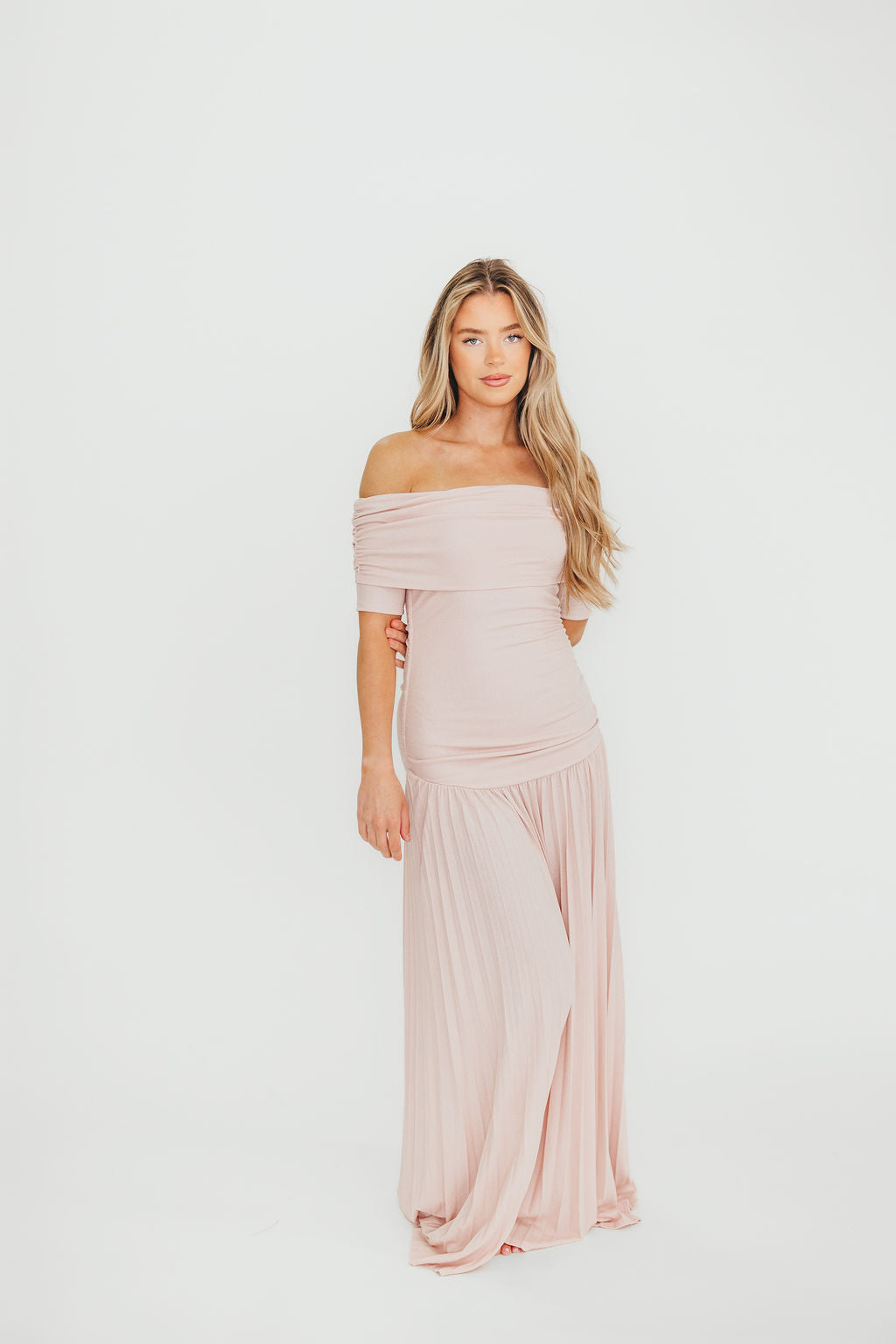 The Lennox Maxi Dress in Dusty Pink - Bump Friendly