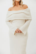 Nora Knit Maxi Dress in Ivory - Bump Friendly