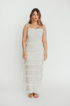 Harley Maxi Dress in Gray Floral - Bump Friendly *Final-Sale*