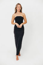 Jade Butter Soft Double Lined Maxi Dress in Black - Bump Friendly