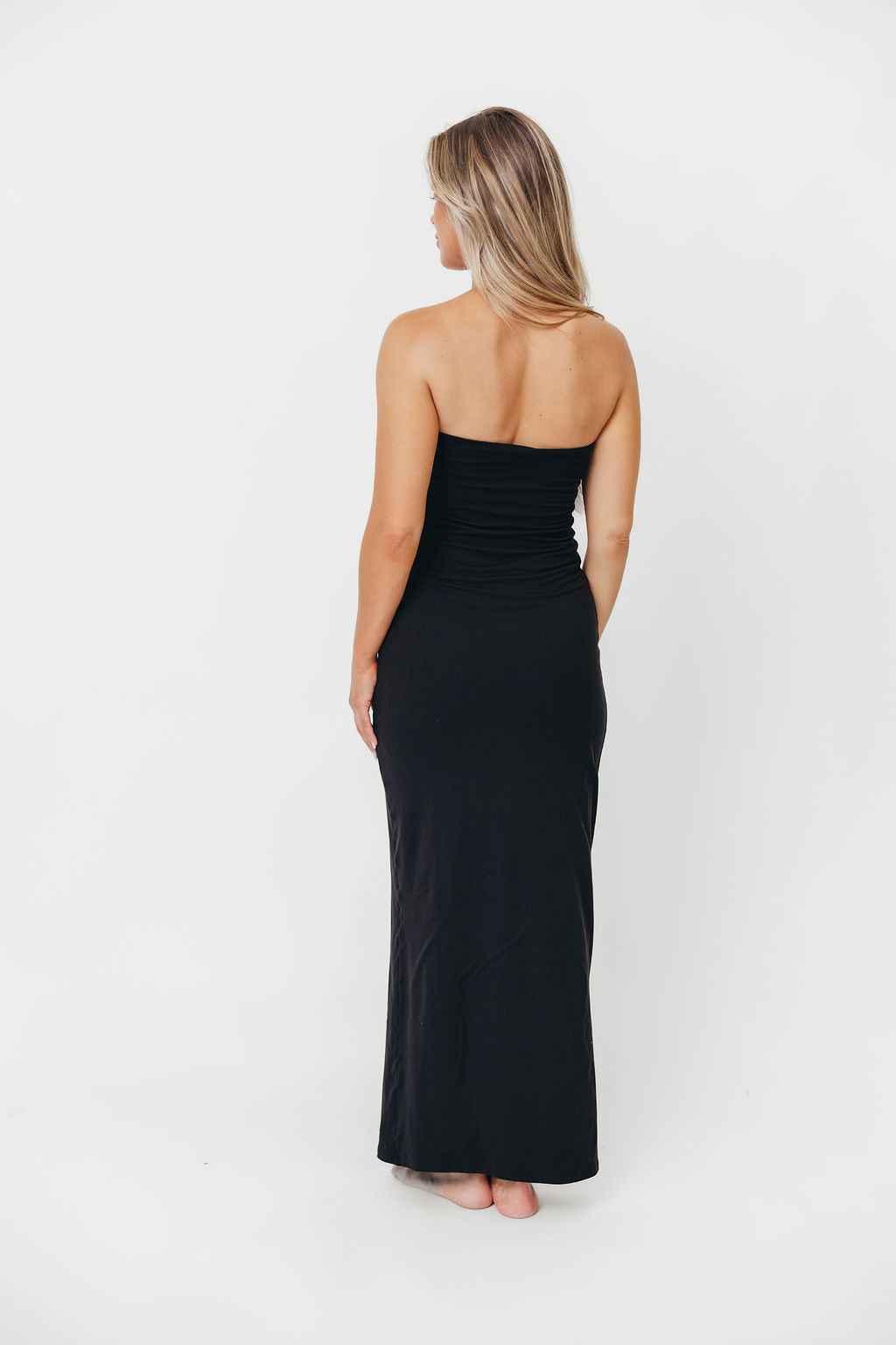 Jade Butter Soft Double Lined Maxi Dress in Black - Bump Friendly