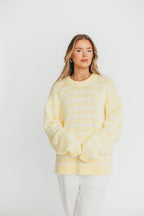 Bayside Sweater in Banana Stripe