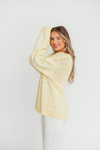 Bayside Sweater in Banana Stripe