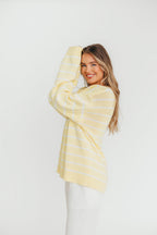 Bayside Sweater in Banana Stripe