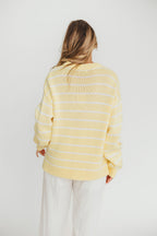 Bayside Sweater in Banana Stripe