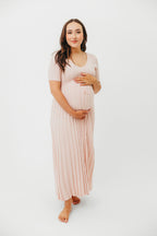 Oakley Ribbed Maxi Dress in Light Pink - Bump Friendly *Final-Sale*