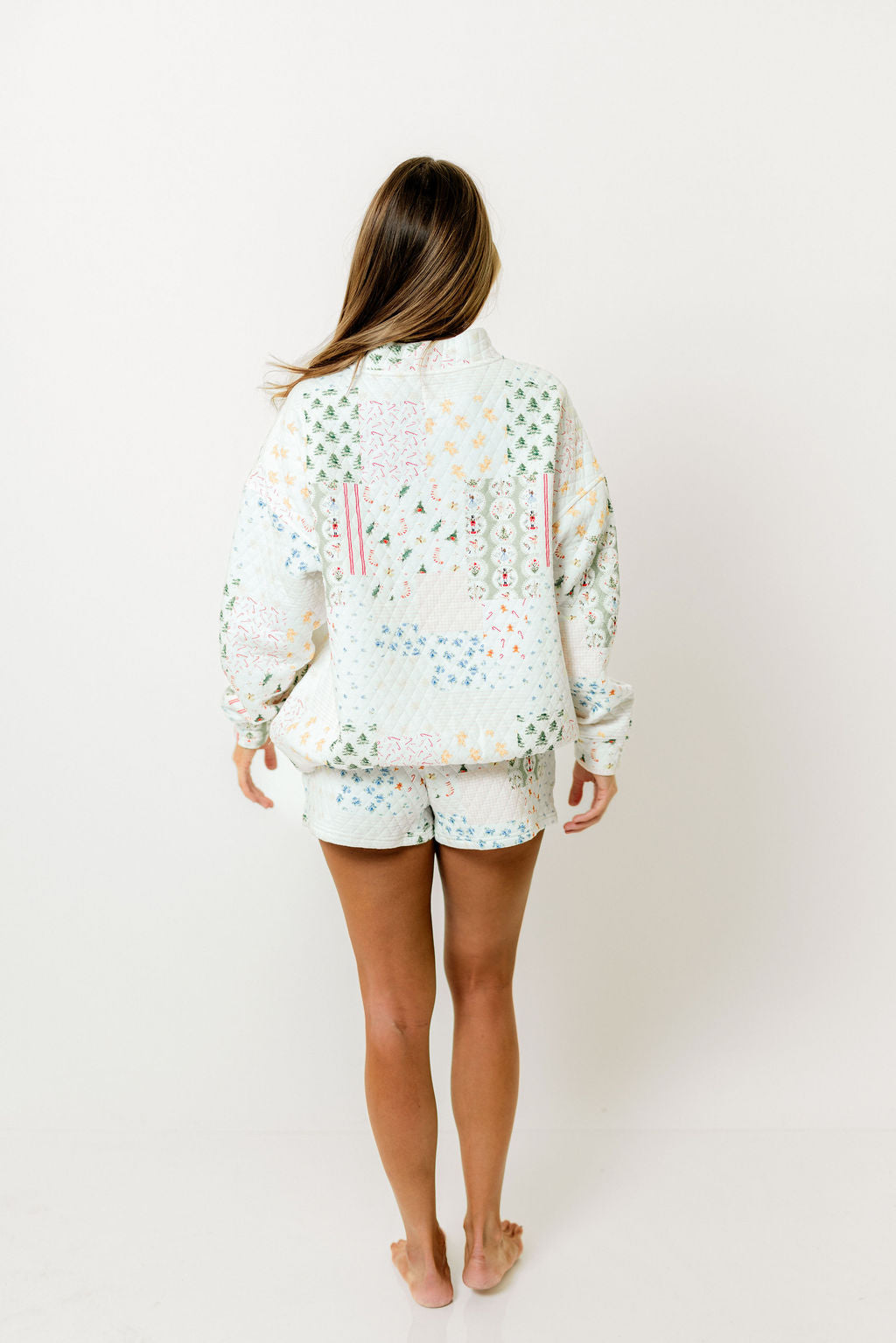 Rose Quilted Shorts in Holiday