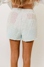 Rose Quilted Shorts in Pastel