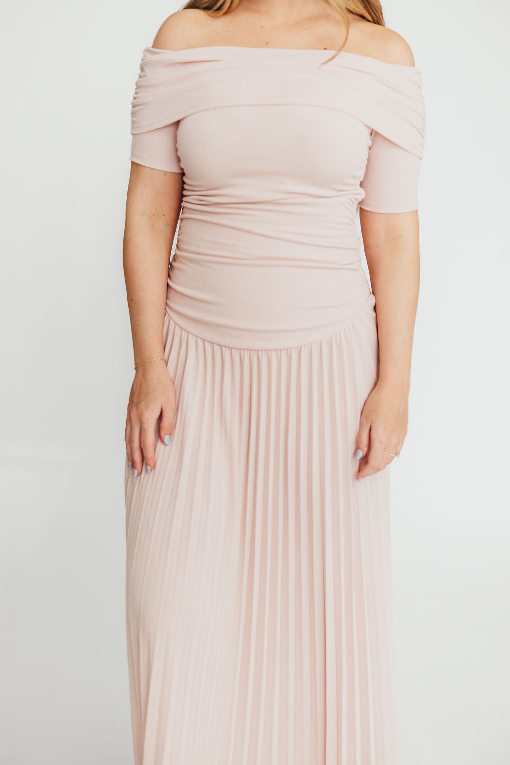 The Lennox Maxi Dress in Dusty Pink - Bump Friendly