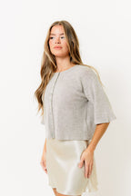 Stacey Cardigan Top in Beige