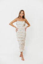 Cypress Smocked Midi Dress in Floral *Final-Sale*