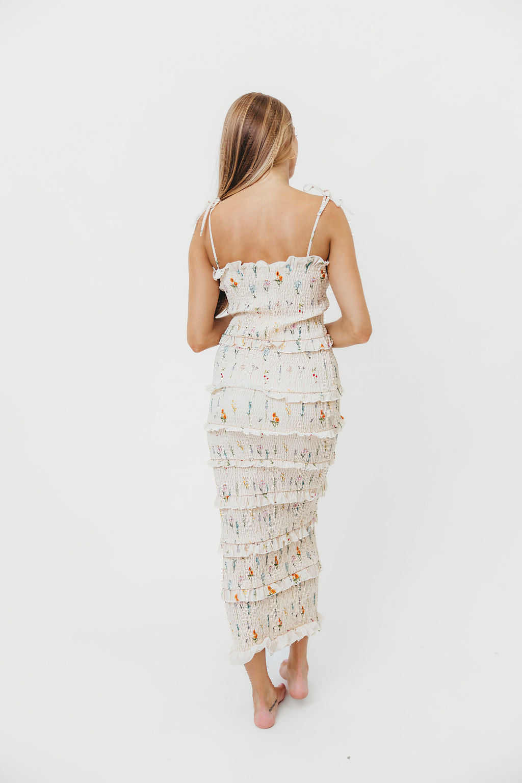 Cypress Smocked Midi Dress in Floral *Final-Sale*