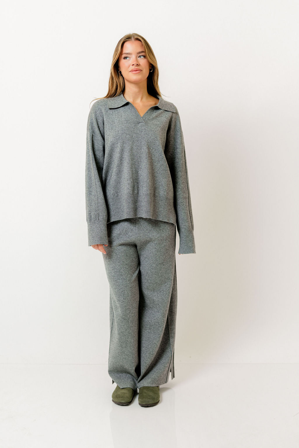 Montag Knit Sweater Pants in Heather Grey *Final Sale*