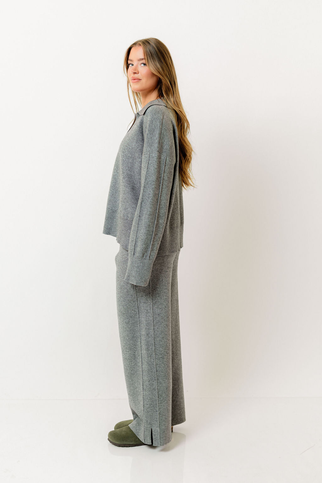 Montag Knit Sweater Pants in Heather Grey *Final Sale*