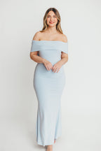 Monroe Maxi Dress in Blue - Bump Friendly