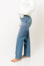 Brady Super High Rise Dad Jean in Medium Denim