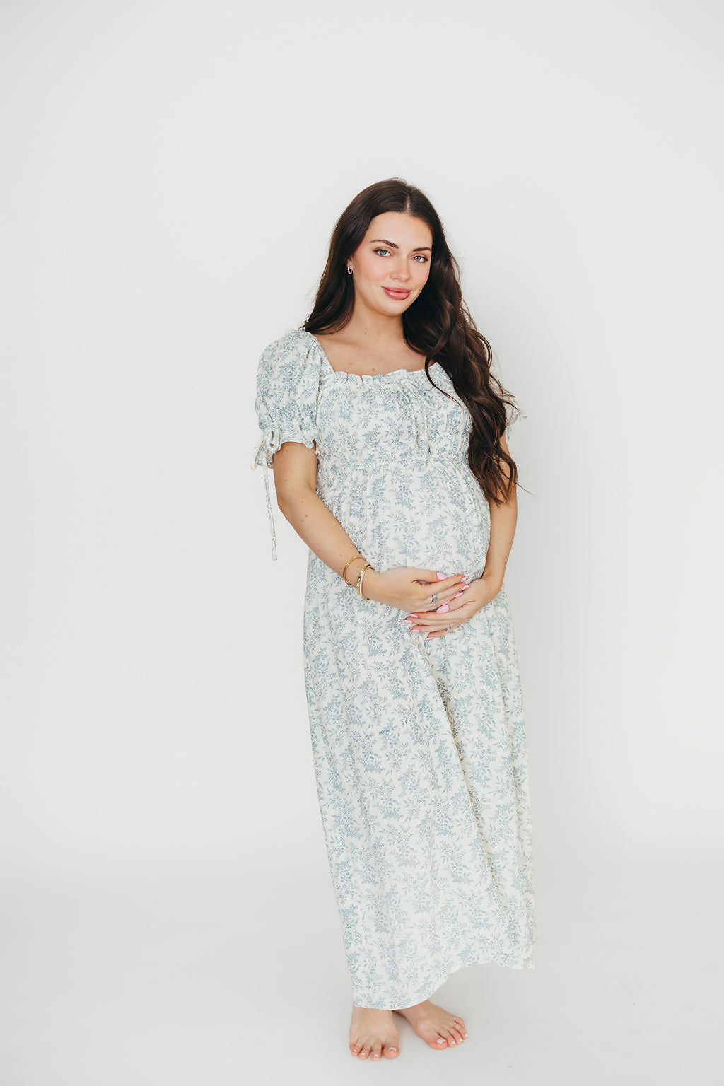100% Cotton Savanna Steppe Dress in Blue- Bump Friendly & Inclusive Sizing *12/19 PRE-ORDER*