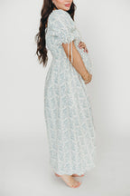 100% Cotton Savanna Steppe Dress in Blue- Bump Friendly & Inclusive Sizing *12/19 PRE-ORDER*