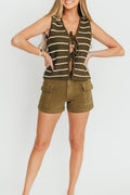 Joann Cargo Short in Olive *Final-Sale*