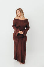 Evella Maxi Dress in Brown - Bump Friendly *Final Sale*