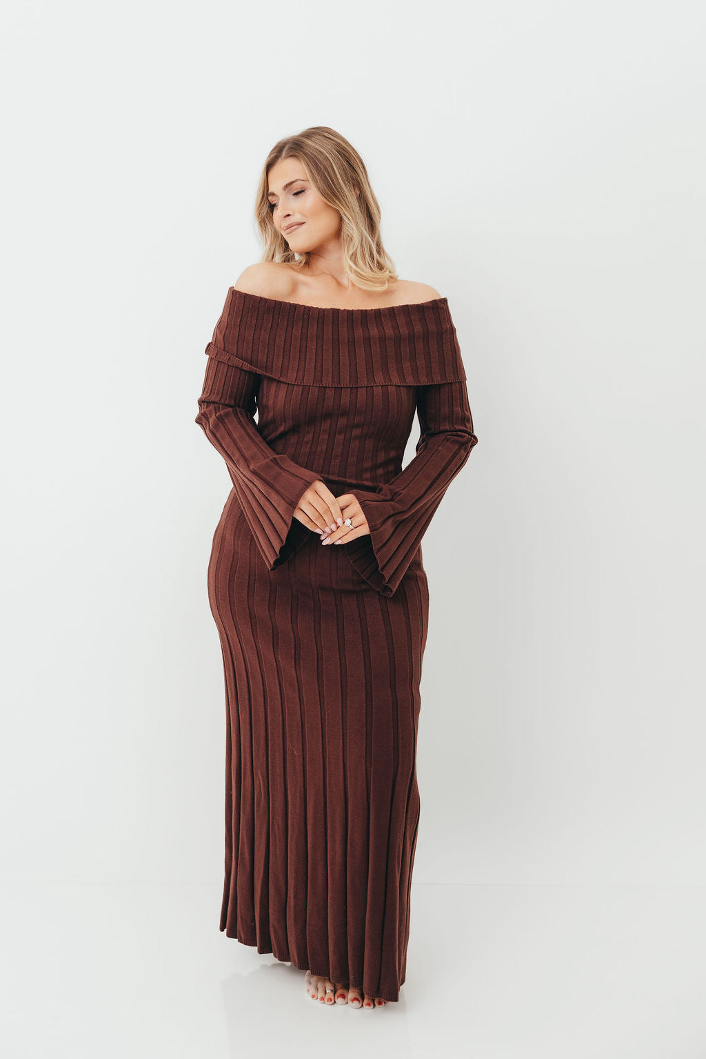 Evella Maxi Dress in Brown - Bump Friendly *Final Sale*