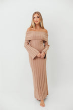 Evella Maxi Dress in Stone - Bump Friendly *Final Sale*