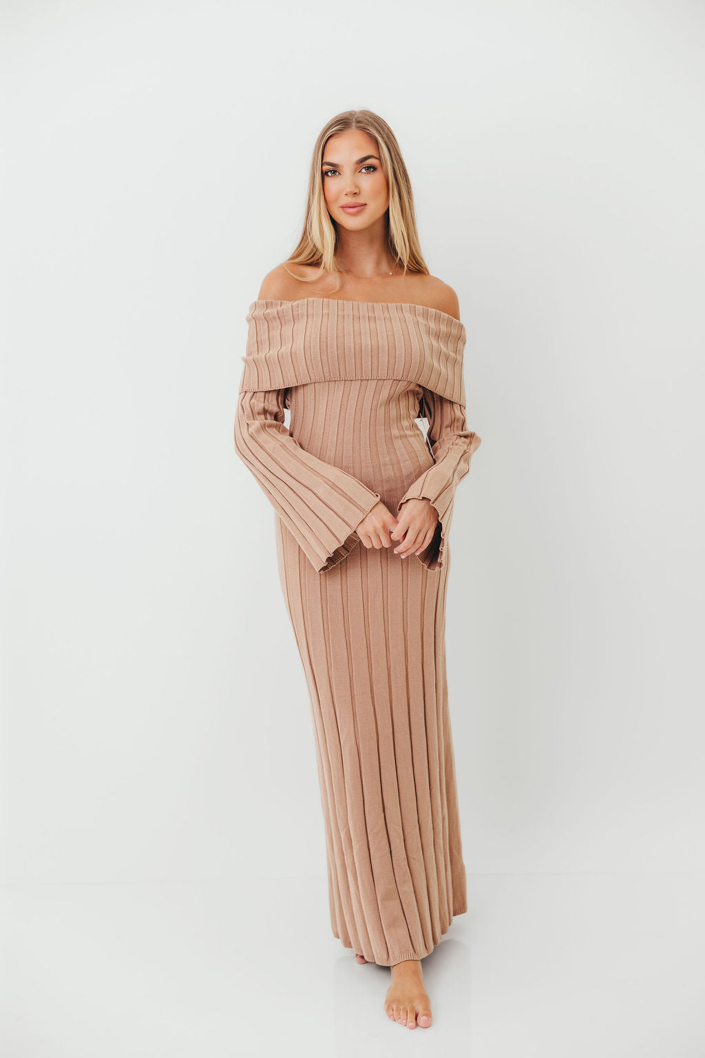 Evella Maxi Dress in Stone - Bump Friendly *Final Sale*