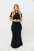 The Charlie Ribbed Maxi Dress in Black *Final Sale*