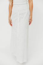 Cathleen Eyelet Maxi Skirt in Ivory