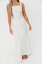 Cathleen Eyelet Maxi Skirt in Ivory