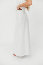 Cathleen Eyelet Maxi Skirt in Ivory