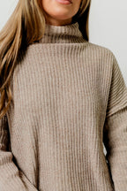 Gwendolyn High Neck Chenille Sweater in Sand *Final Sale*