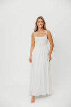 Josefina Smocked Maxi Dress in Off White *Final-Sale*