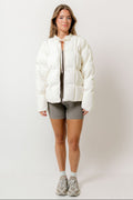 Mila Puffer Jacket in Cream