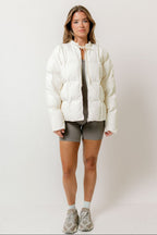 Mila Puffer Jacket in Cream
